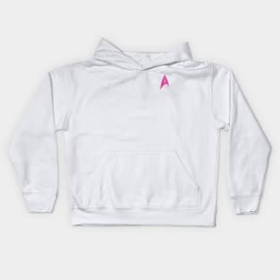 Pocket (combadge) size - Starfleet Delta with pink ribbons - Fanart for the cure Kids Hoodie